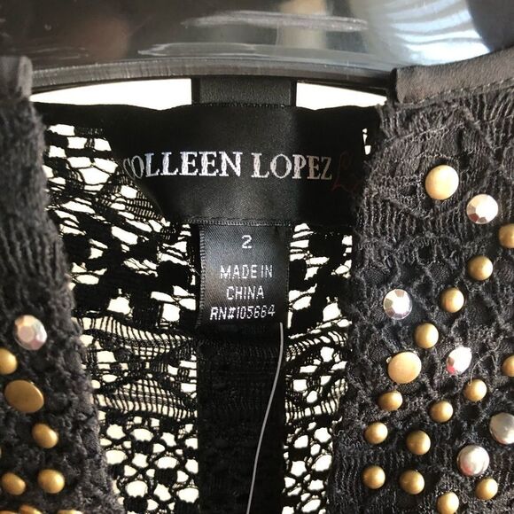 Colleen Lopez mesh lace floor length dress size 2 - Picture 4 of 8